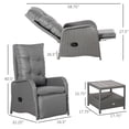 thumbnail image 3 of Outsunny 3 Pieces Patio Furniture Set Aluminum Frame Sofa Set , Grey, 3 of 10