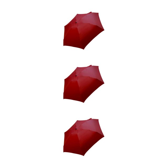 Decodeary Stay Dry In Style Rainproof Umbrellas With Breathable Fabric For Fashionable wine red 3Set