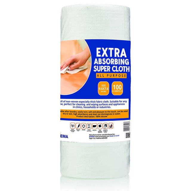 Rouleau de Chiffon de Nettoyage Réutilisable pour Laver la Vaisselle, Usage en Cuisine et Plus 100 Pcs