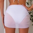 thumbnail image 3 of Women's High Waist Bikini Bottoms Swim Briefs - Ruched, High Cut, Full Coverage, for Beach/Pool/Surfing, 3 of 6