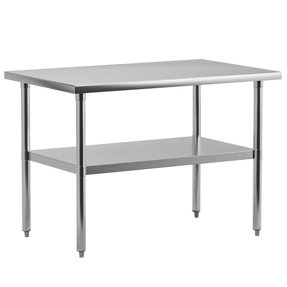 122cm x 76cm Stainless Steel Work Table – NSF Certified Prep Table for Home, Restaurant, Hotel, or Outdoor Use, Heavy-Duty Load Capacity