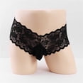 thumbnail image 3 of Fridja Lace Men Inner Large Size Men's Boxer Low Waist Transparent T Pants Underwear for Sports Performance, 3 of 4
