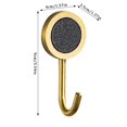 thumbnail image 3 of Clearance! beishanbush Coat Hook Wall Mounted Round Robe Hook Brushed Gold Towel Hook Heavy Duty Coat Rack for Bathroom Entryway Kitchen Living Room Non Hole Installation One Size Multi-Color, 3 of 9