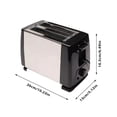thumbnail image 2 of CHUANK Oaster 2 Slices Stainless Steel Double Slot Toaster With Bun Attachment Function 7 110v, 2 of 4