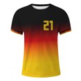thumbnail image 4 of LUOGENLI T-shirts pour Homme pour Hommes Masculin Allemagne Athlète Numéro Imprimé Manche Courte Col Rond T-Shirt Floral Mode Chandail de Base Hauts T-shirts pour Homme T-Shirt Graphique Drôle St. Patrick Orange TTG, 4 of 4