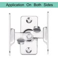 thumbnail image 4 of ORUYROP 90 Degree Locking Privacy Lock Sliding barn Door Latch Right Angle Door Clasp cam Lock (2 Pack Silver), 4 of 6