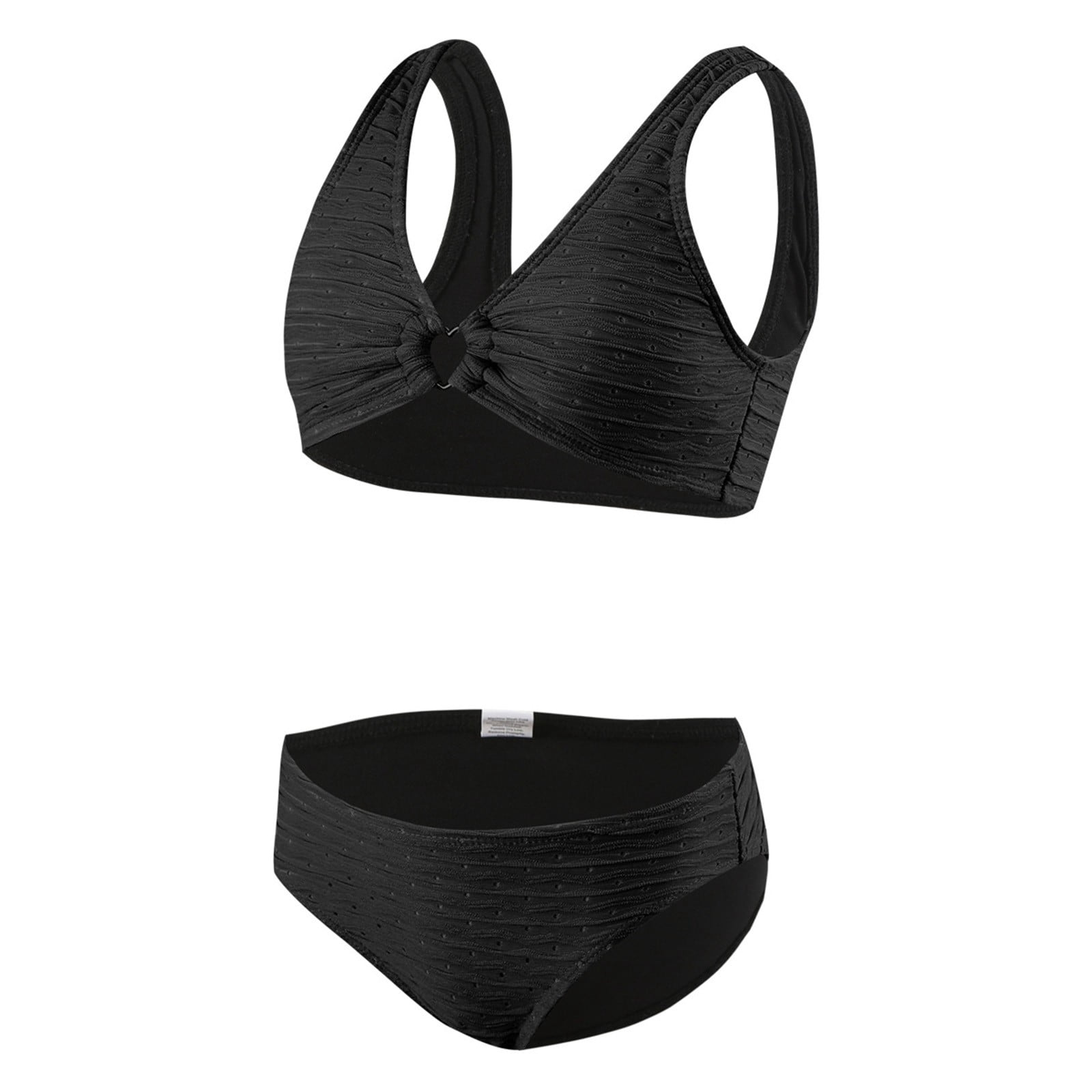 MIASHUI Girls Bikini Swimsuits Two Piece Bathing Suit for Kids Swimwear Set,Black,10 Years