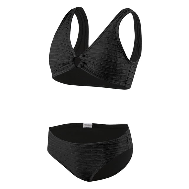 Girls Swimsuits 2 Piece Summer Bikini Swimwear Striped Ruffle Kids Bathing Suits 13-14 Years