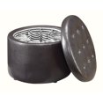 thumbnail image 1 of Convenience Concepts Designs4Comfort Pouf Rond en Similicuir Espresso, 1 of 5
