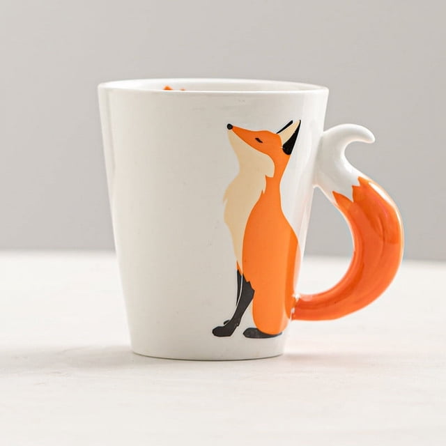 Meitianfacai Painted Mug Cute Water Cup Coffee Cup Ceramic Cup Handle Cup