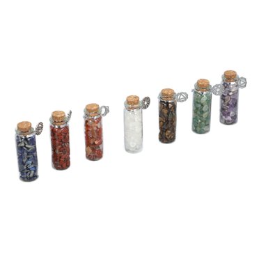 Crystal Tumbled Stones, Crystal Stone Bottle Polished for Aura