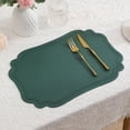 thumbnail image 2 of Sentmoon Table Placemats Washable Placemats Vintage PVC Placemats Sense Of Scandinavian Heat Insulation Table Mats Oil-proof Western-style Placemats Table Mats, 2 of 7