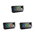 thumbnail image 3 of relayinert 1/2/3/5 Stylish Digital Projection Alarm Clock with Adjustable Brightness for All Ages Black Type A 3PCS, 3 of 6
