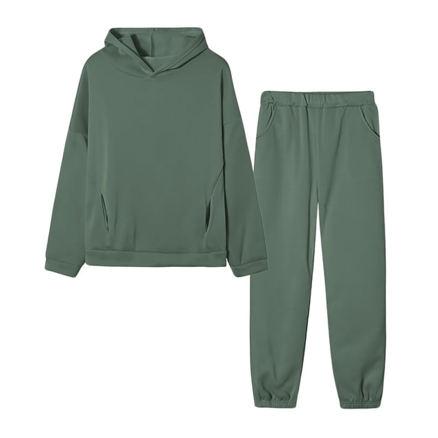 Posijego Ensemble à Manches Longues pour Femmes, Sweat à Capuche, Pantalon, Ensemble de Détente