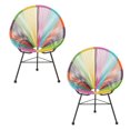 thumbnail image 1 of ACAPULCO CHAIR Chaise en fil de fer-Multicolore LOT DE 2, 1 of 3