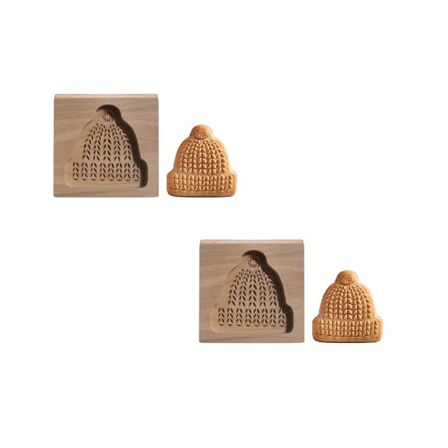 Oleegame 2PC Cookie Mold DIY Baking Moulds Wooden Cookie Cookie Moulds Embossing Craft Decorative Baking Tools For Christmas Thanksgiving Christmas Kitchen