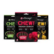 MPP Premium Dog Treats Crunchy Chews Grain Free Protein Choose Flavor 4.5oz Bags (Buffalo)