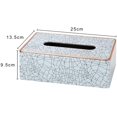 thumbnail image 2 of ORUYROP Leather Tissue Box Holder-Waterproof Rectangular Tissue Box Cover Vintage Napkin Paper Holder for Home,Office&Car Decor (Sky Blue+Golden Rim), 2 of 2