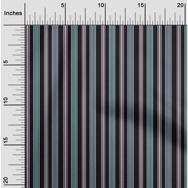 oneOone Viscose Chiffon Fabric Vertical Stripe Printed Fabric 1 Yard 42 Inch Wide