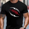 thumbnail image 1 of Men'S Casual Sports T-Shirt, Summer Short-Sleeve Round Neck T-Shirt with a Rugby Pattern, Lightweight And Breathable Design for Summer, Featuring a Round Neck And Print Graphics, Sweat-Resistant, 1 of 5
