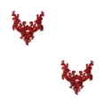 thumbnail image 1 of maskred Beautiful And Easy To Rhinestones Applique Sew On Beads Trim Patches Versatile Beautiful And Elegant vermeil 2Set, 1 of 6