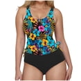 thumbnail image 1 of Womens Solid Swimsuits Drawstring On Both Sides Bathing Suits V Neck Blackless Swimwear, 1 of 8