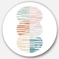 thumbnail image 1 of Designart 'Watercolor Geometric Triangle I' Geometric Metal Circle Wall Art, 1 of 3