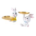 thumbnail image 1 of Abbracc 2Pcs Rabbit Storage Tray Statue Ornament Sculpture For Living Room Yellow and Lifting, 1 of 9