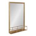 thumbnail image 1 of Kate and Laurel Jackson Metal Frame Mirror with Shelf, Gold 20x30, 1 of 7