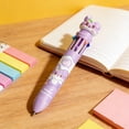 thumbnail image 1 of JZCHUNTOY 10 Color Retractable Ballpoint Pen 1 Pack, Cute Cartoon Multicolor Medium Point Pen, Smooth Writing Portable Multi Function Pen, Colored Pen for Note Taking Drawing Office Home Use, 1 of 7