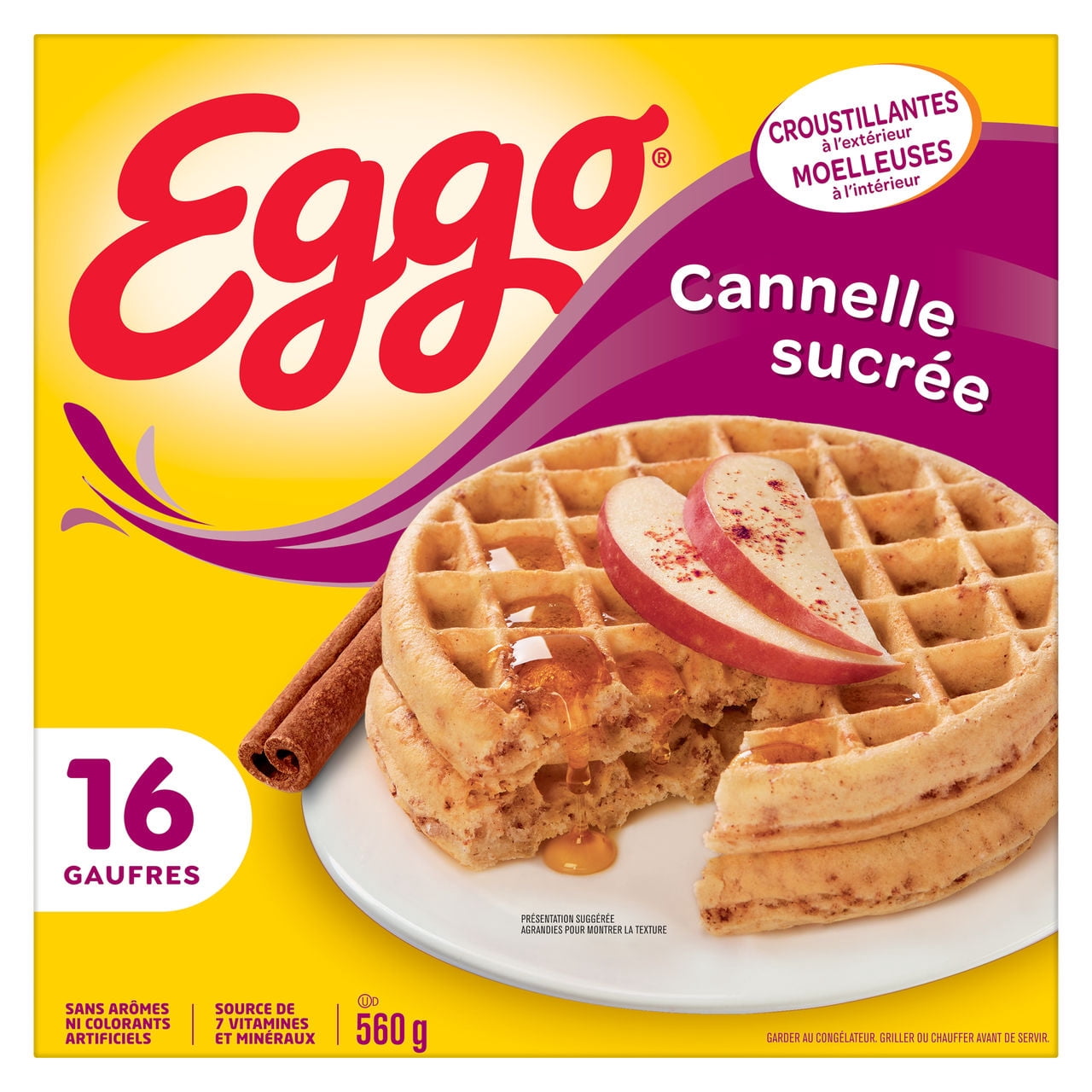 Gaufres EGGO* à la cannelle sucrée, 560g (16 gaufres) 560 g, 16 gaufres