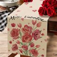 thumbnail image 4 of Boovnll Valentines Day Table Runner, 13x47" Valentine's Day Printing Table Runner, Valentines Table Runner for Holiday Kitchen Dining Table, Party Decor, Valentines Day Decorations, 4 of 7