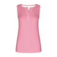 thumbnail image 5 of Timegard Camisoles pour Femmes Col Rond à Boutons Sans Manches Couleur Unie Chic Décontracté Tunique Haut Blouse, 5 of 5