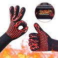 thumbnail image 2 of AWZXDE Gants de Pêche Chaleur Extrême Four Bbq Grillades Soudage Gants de Cuisson, 2 of 2