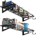 thumbnail image 1 of Heavy-Duty Garage Wall Mounted Shelves,4x4 FT Wall Mounted Storage Shelves,400 Lbs Load Capacity Garage Storage Rack Floating Shelves, 2 Pack, 1 of 7