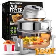 Granitestone Big Boss 16Qt Large Glass Air Fryer Non Toxic Family Sized Large Halogen Oven Cooker Air Fryer