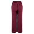 thumbnail image 4 of Women's Casual Linen Pants - High Waist with Side Pockets - Spring/Summer Long Pants, 4 of 4
