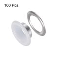 thumbnail image 3 of Unique Bargains 100PCS Grommets Eyelets 2/5 Inch (10mm) ID Hole Metal Self Backing Eyelet with Washers for Leather White, 3 of 7