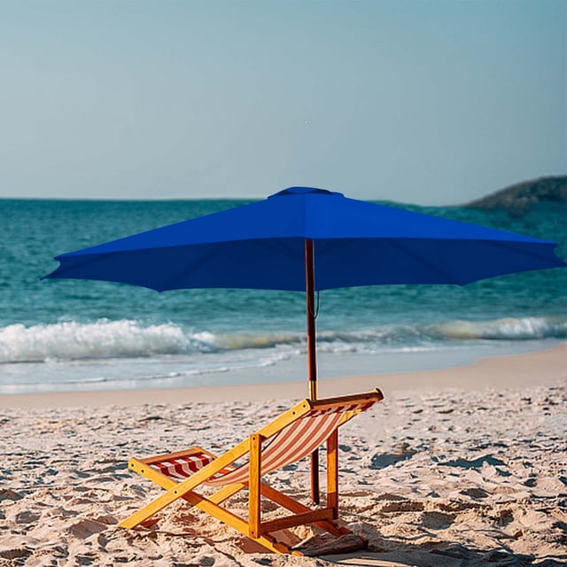 Fridja Auvent de Remplacement pour Parasol de Patio à 6 Baleines de 118 Pouces, Auvent de Remplacement Protection UV Imperméable pour Parasol de Table de Marché Extérieur, Auvent de Parasol Extérieur pour Restaurant, Cour, Cour, Piscine