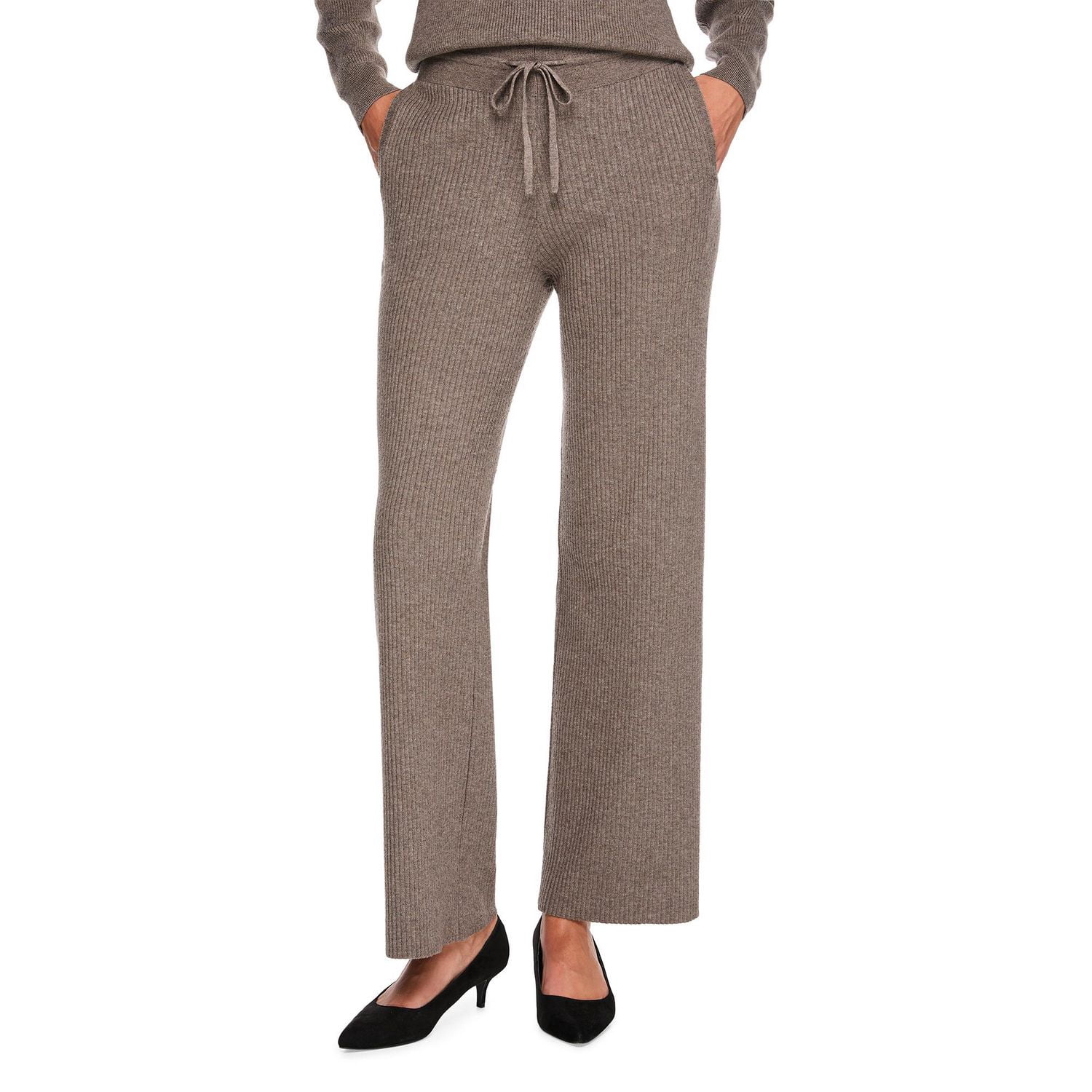 Pantalon de survêtement côtelé à jambe large George pour femmes