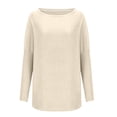 thumbnail image 5 of Yuyuzo Tuniques pour Femmes Manches Longues Col Rond Chemises Légères Couleur Unie Hauts de Pyjama, 5 of 5