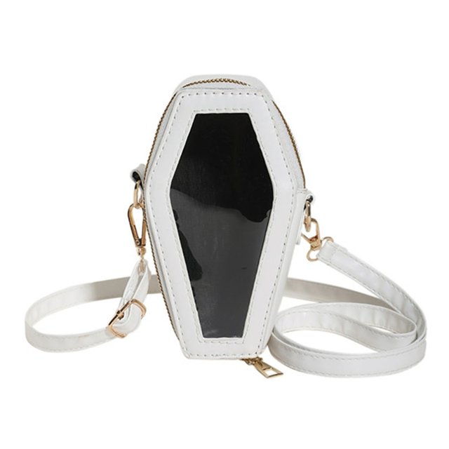 Sacs Pochette pour Femmes Mode Sac de Voyage Transparent PVC+Pu Pochette Sac à Main (Blanc P)