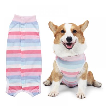 CHUANK Dog Recovery Suit Pet Surgery Surgical Recovery Snugly Suit Onesie for Small Medium Dogs Prevent Licking Dog Bodysuit