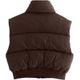 thumbnail image 2 of ORUYROP Veste Courte à Col Montant avec Fermeture Éclair pour Femmes, 2 of 7