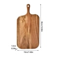 thumbnail image 3 of Wood Cutting Board with Handle for Kitchen and Charcuterie Serving - Wood Chopping Board Double Tray for Cheese Meat Bread Fruits - Ideal Outdoor RV Restaurant Use, 3 of 4