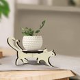 thumbnail image 3 of Support de Fleurs pour Chat en Bois en Forme de Chat Décoration Maison (Multicolore, Lot de 4), 3 of 7