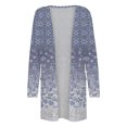 thumbnail image 4 of CEHVOM Cardigan à Imprimé Floral pour Femmes, Mode Décontractée, avec Poches, Manches Longues, Liquidation, 4 of 5