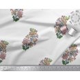 thumbnail image 3 of Soimoi Modal Satin Fabric Leaves & Floral Block Decor Fabric Printed Yard 42 Inch Wide, 3 of 3