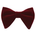 thumbnail image 1 of ZheElen Wide Application Fashion Velvet Big Bowtie Suitable For All Formal Occasions Jujube red, 1 of 6
