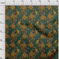 thumbnail image 2 of oneOone Georgette Viscose Fabric Leaves|Floral & Paisley Block Print Fabric BTY 42 Inch Wide, 2 of 4